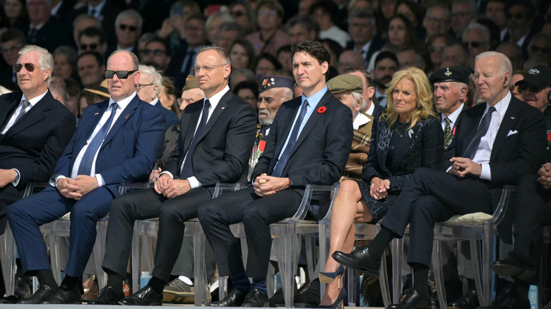 Prince Albert sitting with international leaders