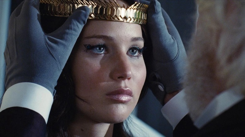 Jennifer Lawrence as Katniss Everdeen in The Hunger Games