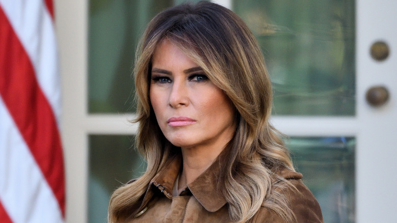 Melania Trump looking stern