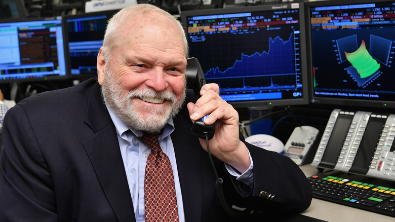 Brian Dennehy smiling phone call