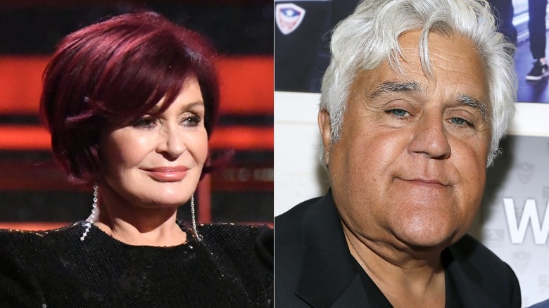 Sharon Osbourne & Jay Leno smiling