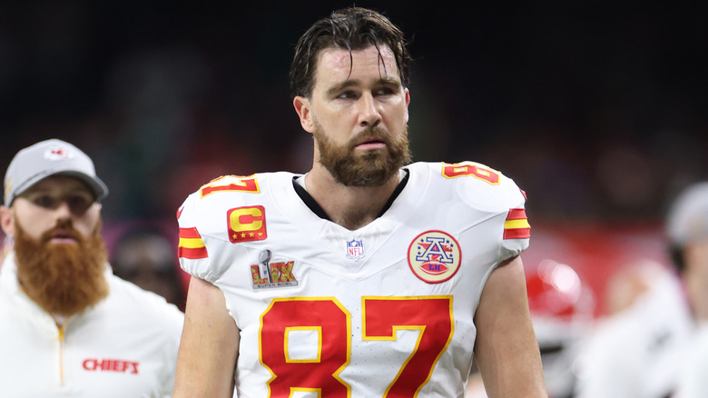 Travis Kelce in Chiefs football uniform