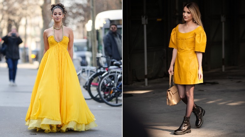 Yellow dresses