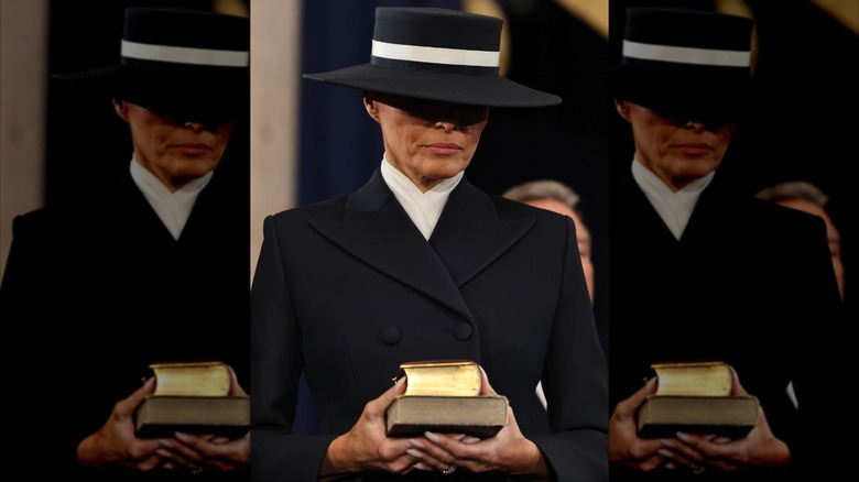 Melania Trump holding bibles