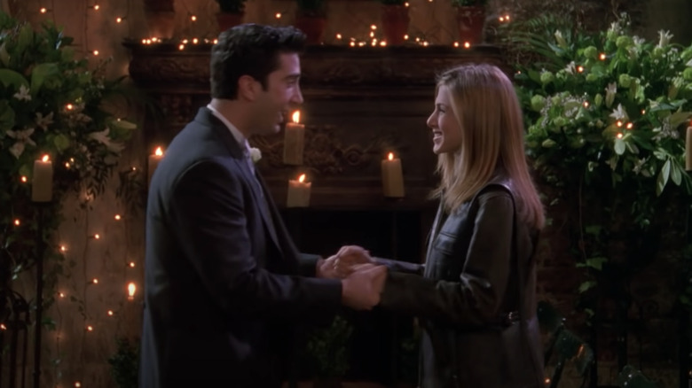 Ross greets Rachel 