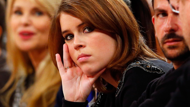 Princess Eugenie sitting in an audience