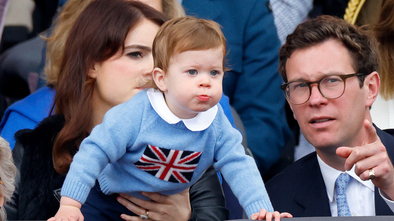 Princess Eugenie and Jack Brooksbank with son