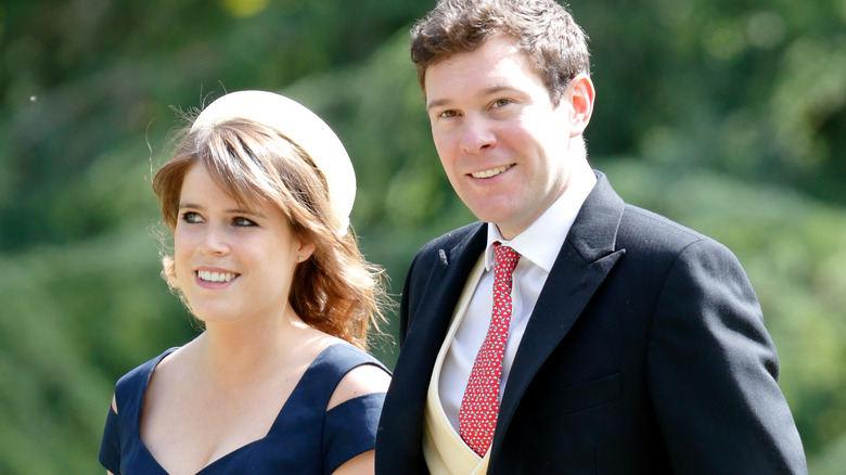 Princess Eugenie and Jack Brooksbank walking