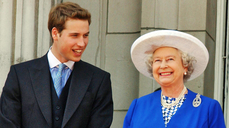 Prince William and Queen Elizabeth in 2003