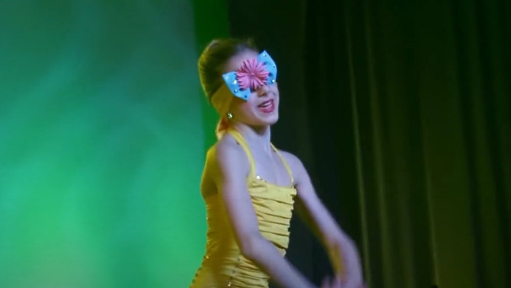 Chloe Lukasiak with a headband over her eyes on dance moms