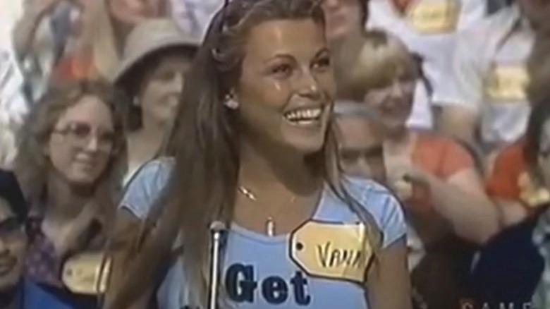 Vanna White laughing on "The Price is Right" 