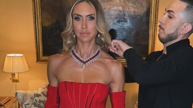 Lara Trump posing while getting ready for the inauguration