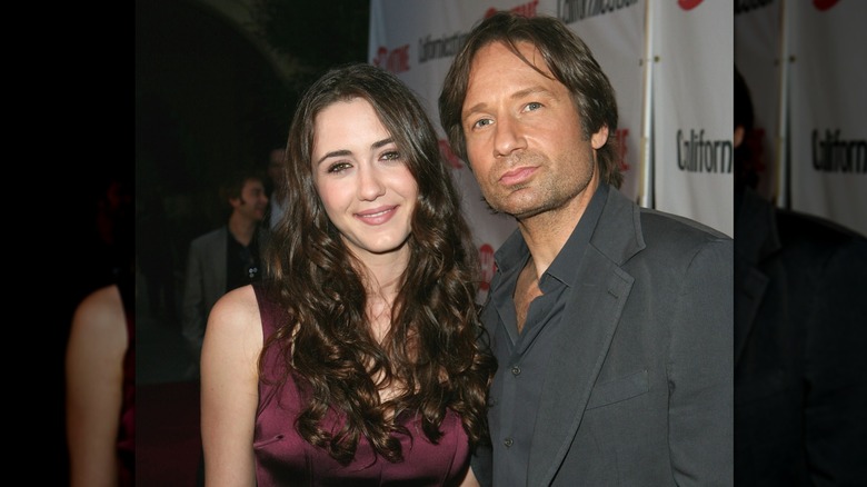 Madeline Zima posing with David Duchovny