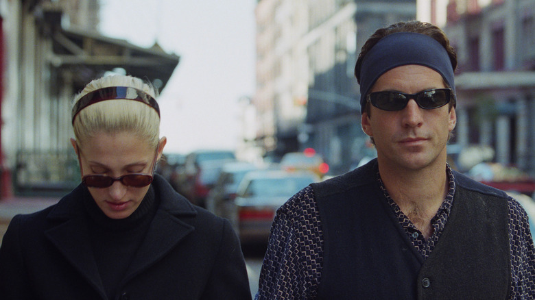 John F. Kennedy Jr. and Carolyn Bessette walking together