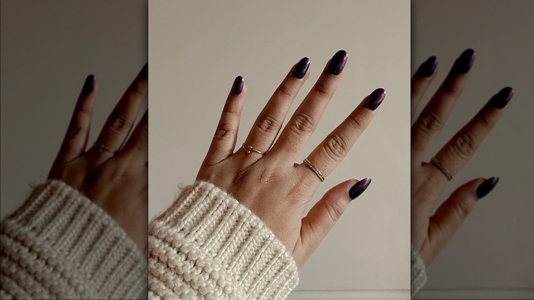 Purple press on nails