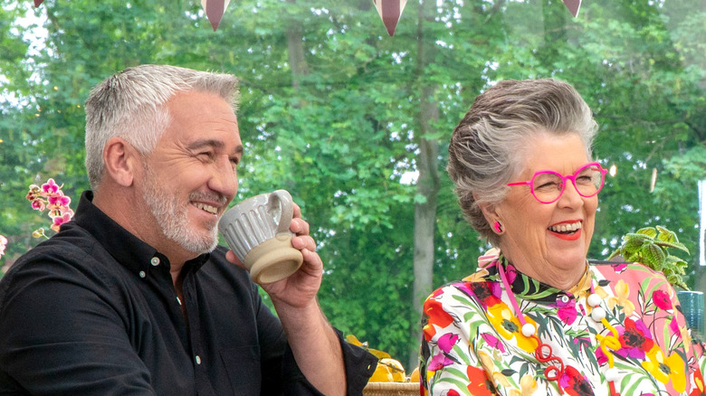 Paul Hollywood and Prue Leith smiling