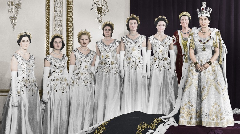 Queen Elizabeth coronation maids of honor