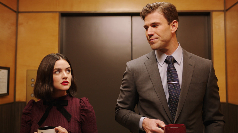 Lucy Hale and Austin Stowell in The Hating Game