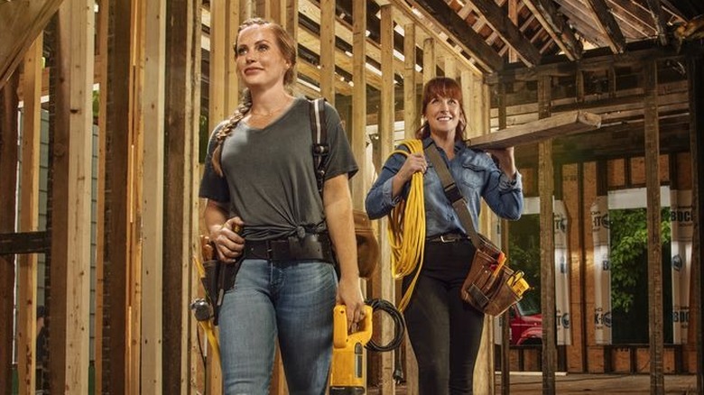 Mina Starsiak Hawk and Karen Laine pose in a promo shot for Good Bones