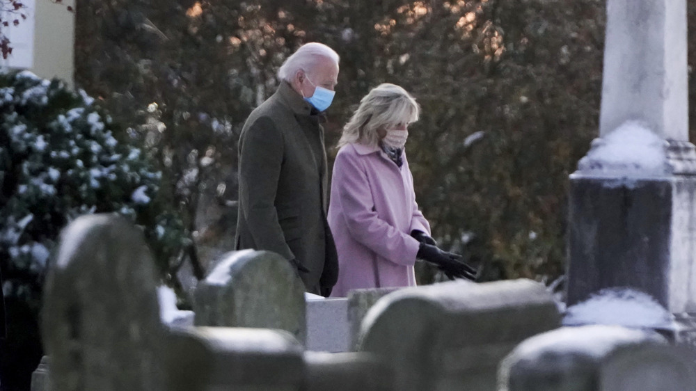 Joe and Jill Biden at cemetery 