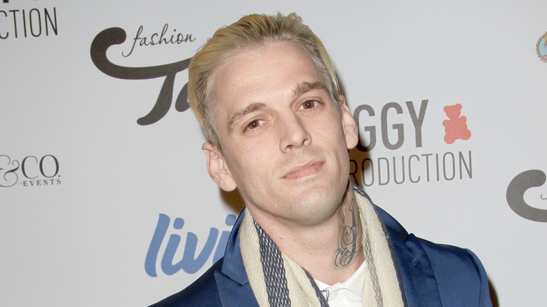 Aaron Carter on red carpet