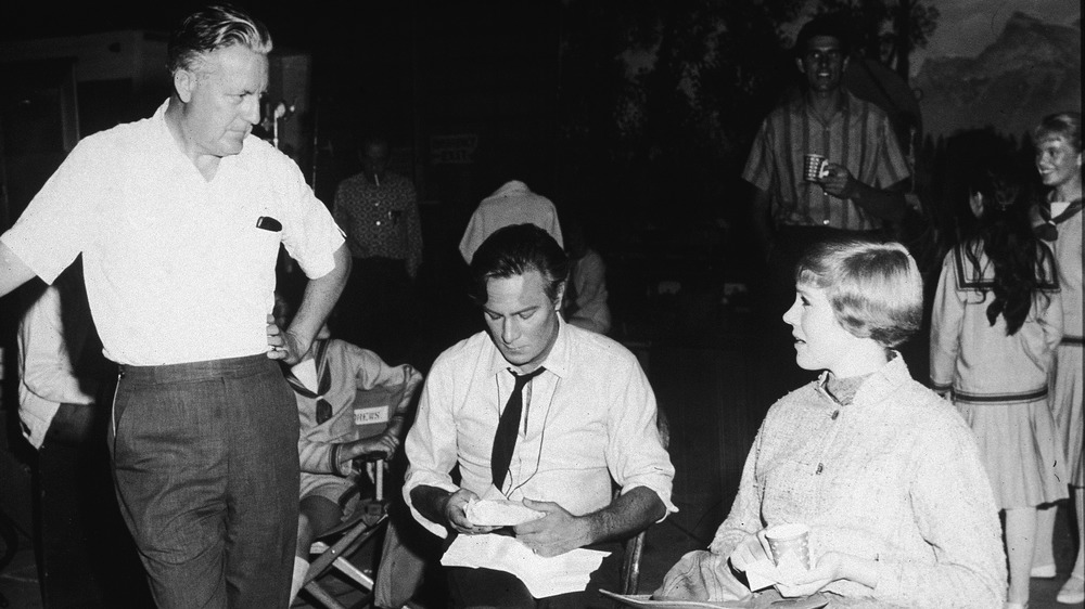 Christopher Plummer on set with Julie Andrews