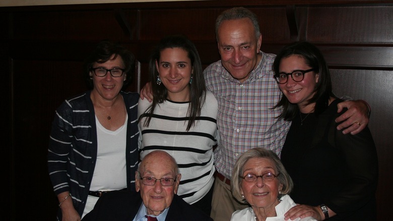 Chuck Schumer and family with father