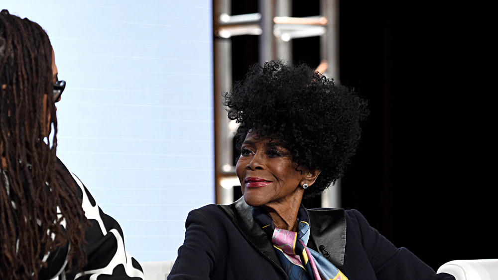 Cicely Tyson speaking on a panel