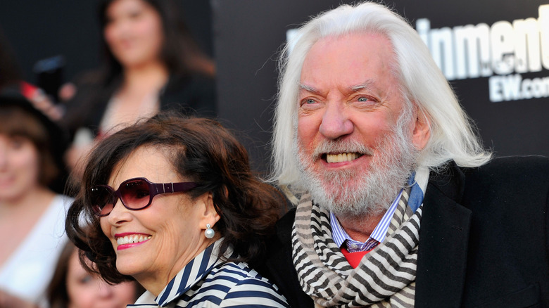 Donald Sutherland and Francine Racette smiling in 2012