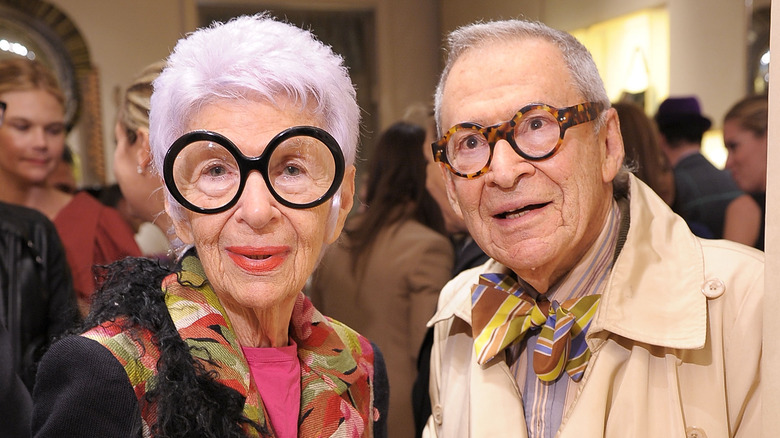 Iris and Carl Apfel posing in 2010