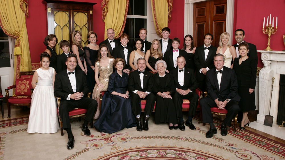 The Bush family in formal attire