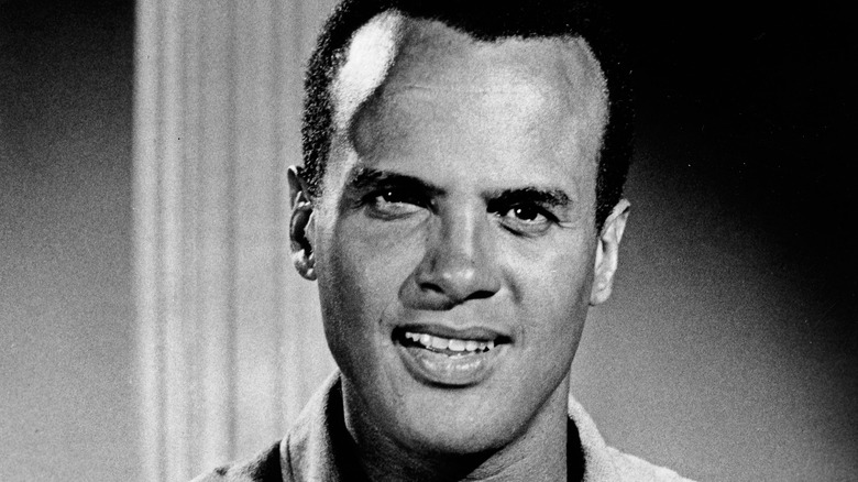 black and white photo of Harry Belafonte