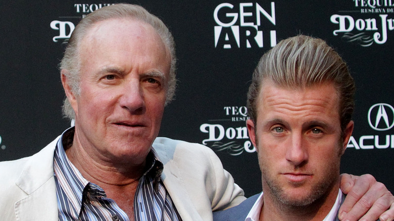 James Caan poses with son Scott Caan