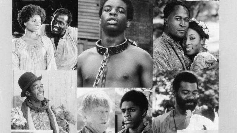 Collage of the cast of Roots