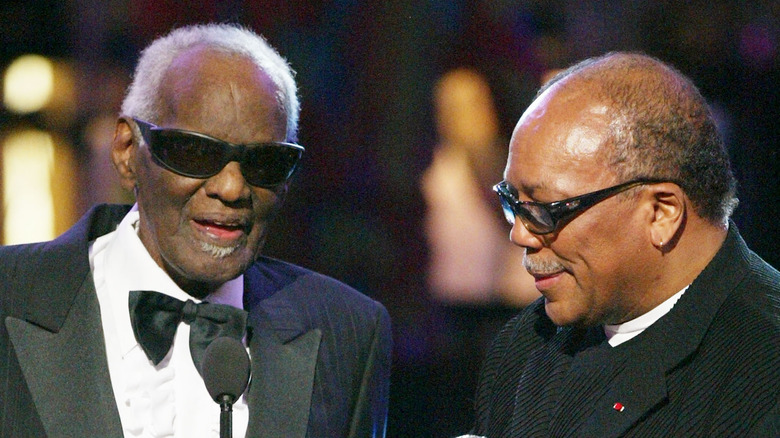 Quincy Jones and Ray Charles at an event