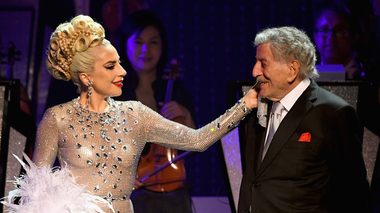 Tony Bennett and Lady Gaga performing in Las Vegas in 2019