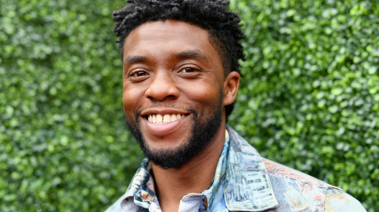 Chadwick Boseman smiling