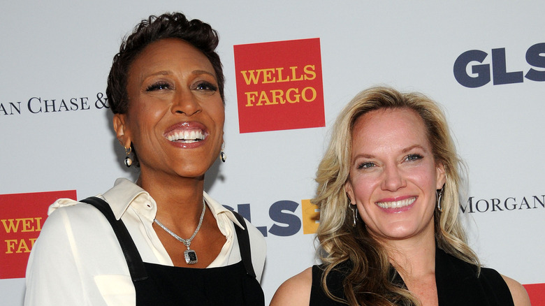 Robin Roberts and Amber Laign smiling together