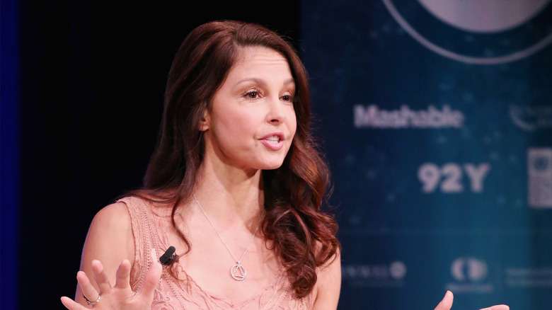 Ashley Judd speaking on stage