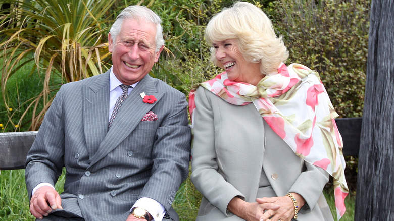 Prince Charles and Camilla Parker Bowles laughing