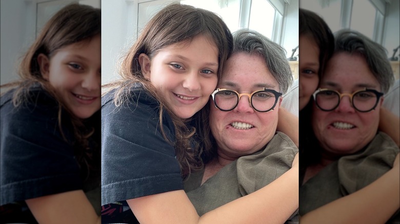 Rosie O'Donnell in a selfie with her young daughter Dakota