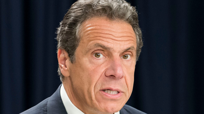 Andrew Cuomo looks caught off guard