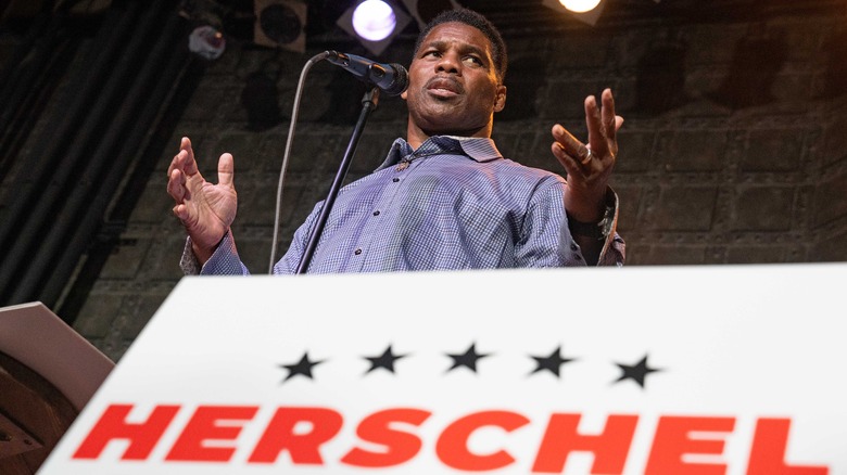 Herschel Walker at podium