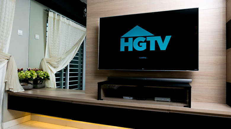 HGTV on a television screen in living room