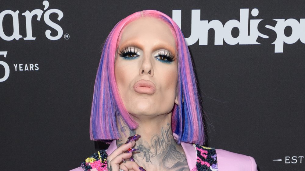 Jeffree Star with purple and pink hair 