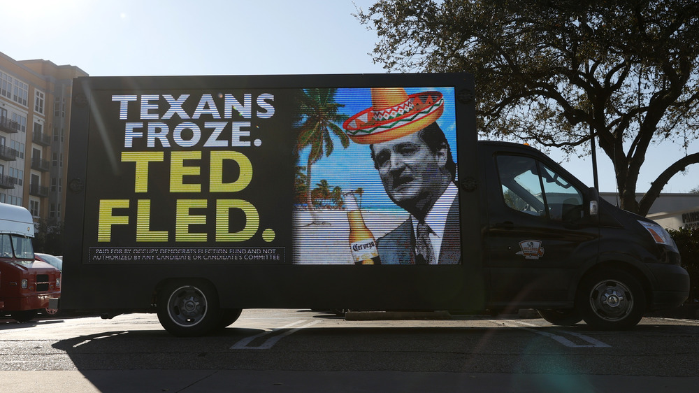 Billboard truck of Ted Cruz