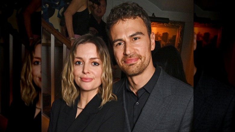 Ruth Kearney and Theo James smiling