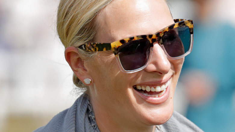 Zara Tindall wearing tortoise-shell glasses