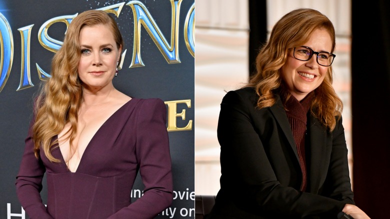 Amy Adams on the red carpet & Jenna Fischer smiling