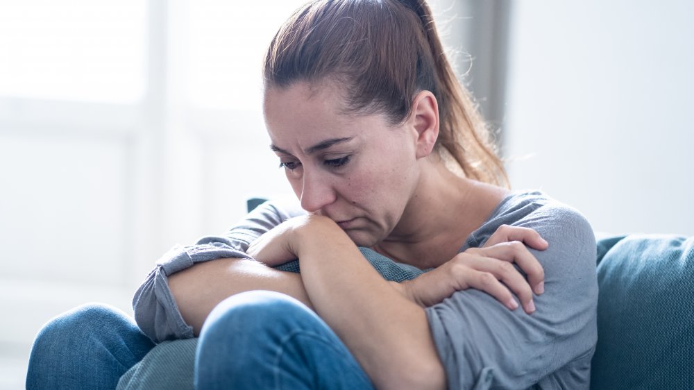 woman who's anxious and alone